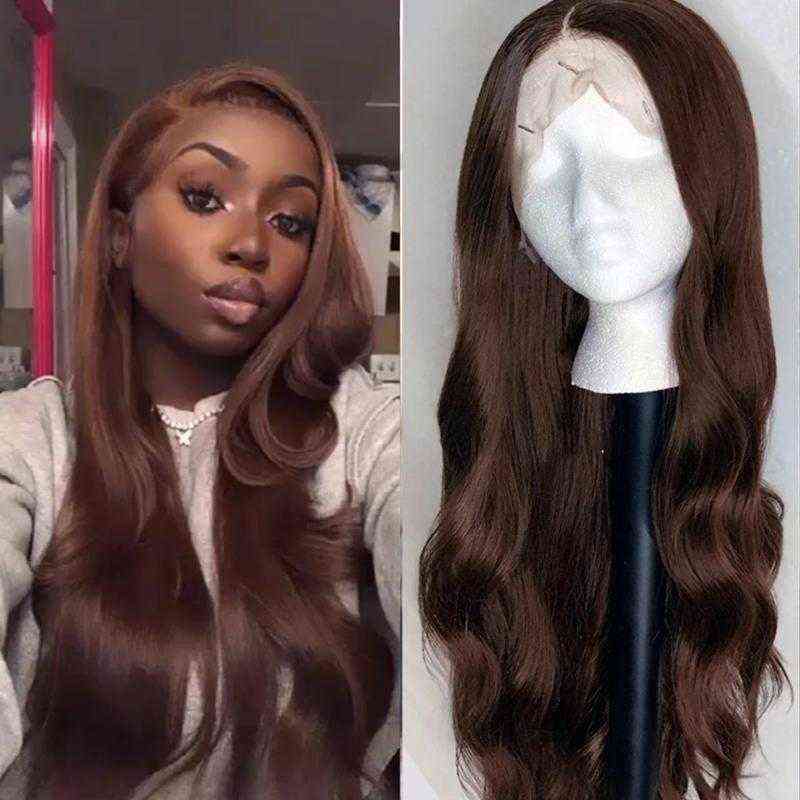 Brazilian Wavy Chocolate Brown Lace Human Hair Wigs Natural Hairline 200Density Pre Plued 13x6 Front Remy, Ombre color
Brazilian Wavy Chocolate Brown Lace Human Hair Wigs Natural Hairline 200Density Pre Plued 13x6 Front Remy, Ombre color