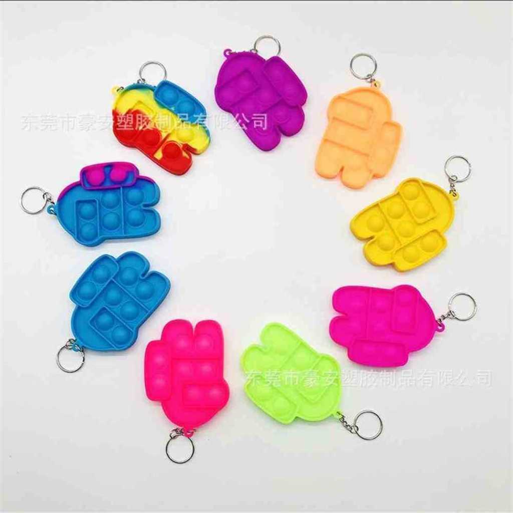 Rainbow poo-its Keychain toys Sensory Push Bubbles Fidget Toy Key Chain Keyring finger bubble decompression solid color sale H522HRJ
Rainbow poo-its Keychain toys Sensory Push Bubbles Fidget Toy Key Chain Keyring finger bubble decompression solid color sale H522HRJ