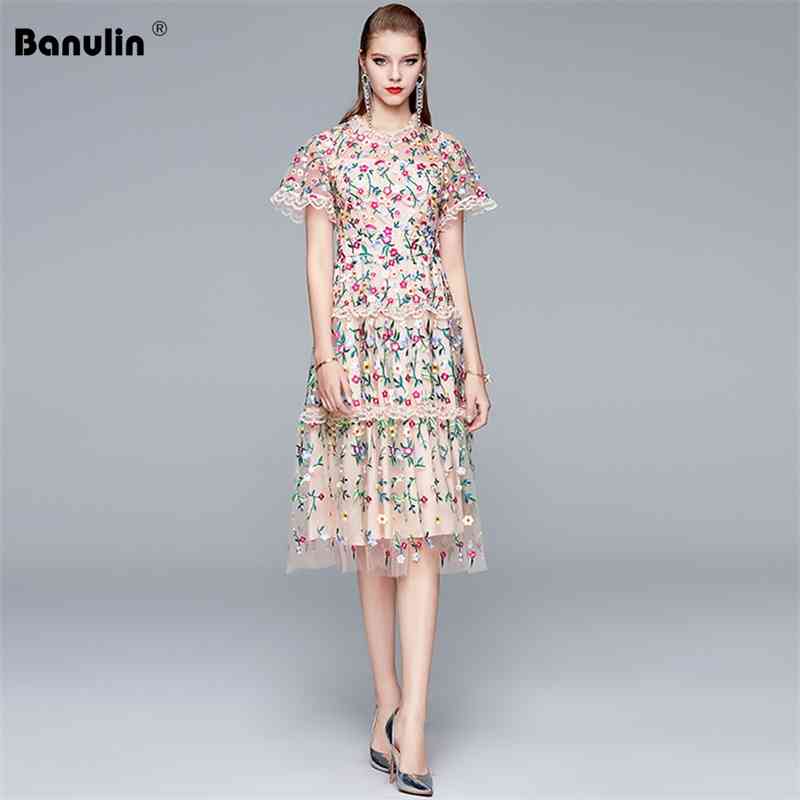 Banulin Women Runway Designer Luxury Embroidery Mesh Dress Festa High Quality Elegant Wedding Party Robe Femme Lace Vestidos 210603, Apricot
Banulin Women Runway Designer Luxury Embroidery Mesh Dress Festa High Quality Elegant Wedding Party Robe Femme Lace Vestidos 210603, Apricot