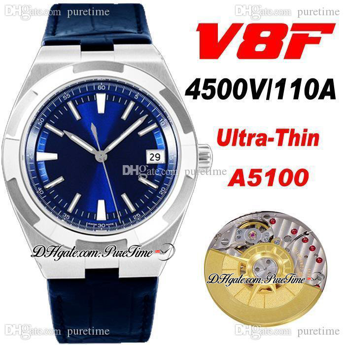V8F Overseas 4500V Ultra-Thin A5100 Self Winding Automatic Mens Watch 41mm Blue Dial Stick Markers Leather Strap Super Edition Watches Puretime c3, Customer-defined waterproof service
V8F Overseas 4500V Ultra-Thin A5100 Self Winding Automatic Mens Watch 41mm Blue Dial Stick Markers Leather Strap Super Edition Watches Puretime c3, Customer-defined waterproof service