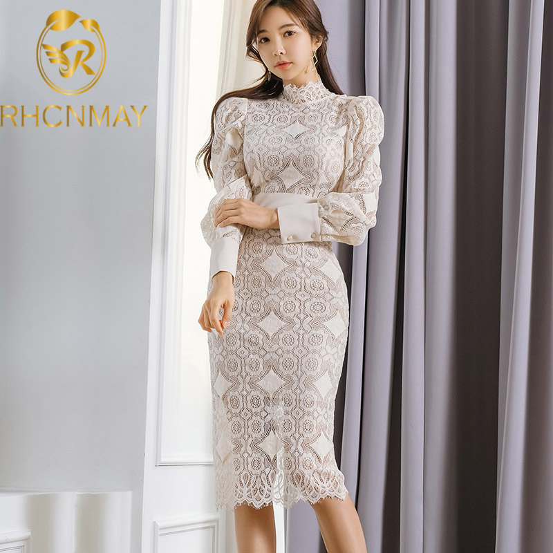 Korean Fashion Summer Bodycon Pencil Dress Women Stand Collar Long Sleeve Patchwork Lace Dress Office Ladies Clothingswimwear Bathing Suits, Beige
Korean Fashion Summer Bodycon Pencil Dress Women Stand Collar Long Sleeve Patchwork Lace Dress Office Ladies Clothingswimwear Bathing Suits, Beige
