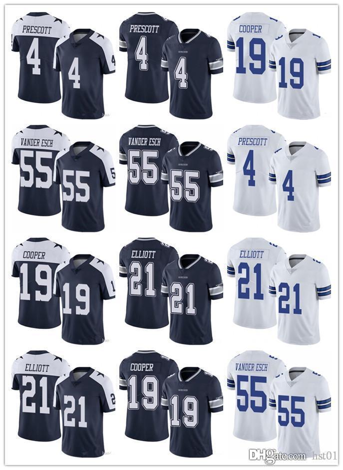 Men Women Youth Dallas„Cowboys„Jersey 4 Dak Prescott 21 Ezekiel Elliott 55 Leighton Vander Esch 19 Amari Cooper Football Jerseys-image