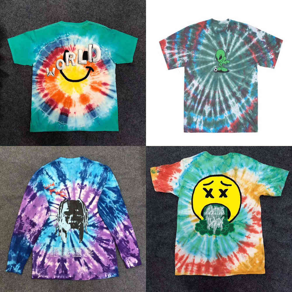 Hip-hop Travis Scott Alien Tie Dye Astroworld Tee T Men Women 1:1 high quality High Street TRAVIS SCOTT t-shirts X0708, White;black
Hip-hop Travis Scott Alien Tie Dye Astroworld Tee T Men Women 1:1 high quality High Street TRAVIS SCOTT t-shirts X0708, White;black