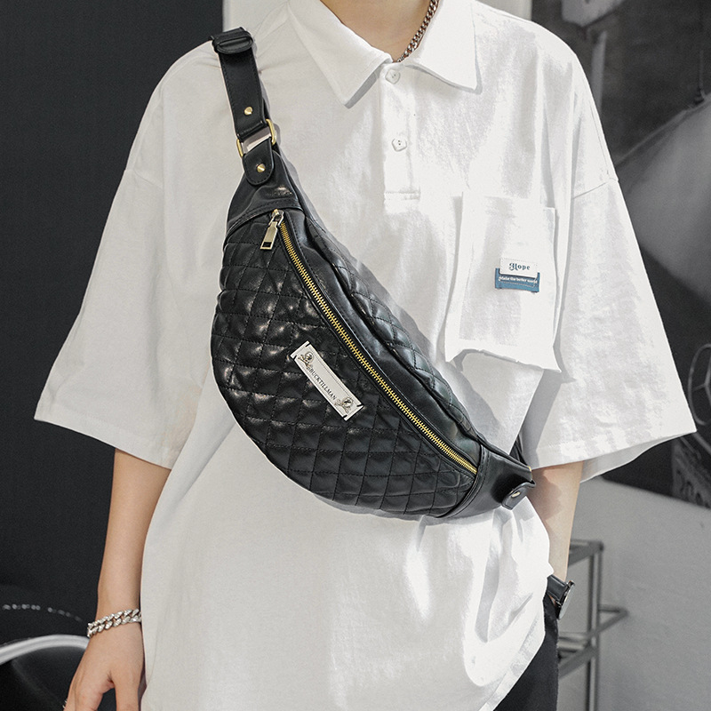 Men's Waist Bag Leather Fanny Pack Male Shoulder Chest Bags for Phone Travel Man Belt Pouch Murse Women Bum Bag