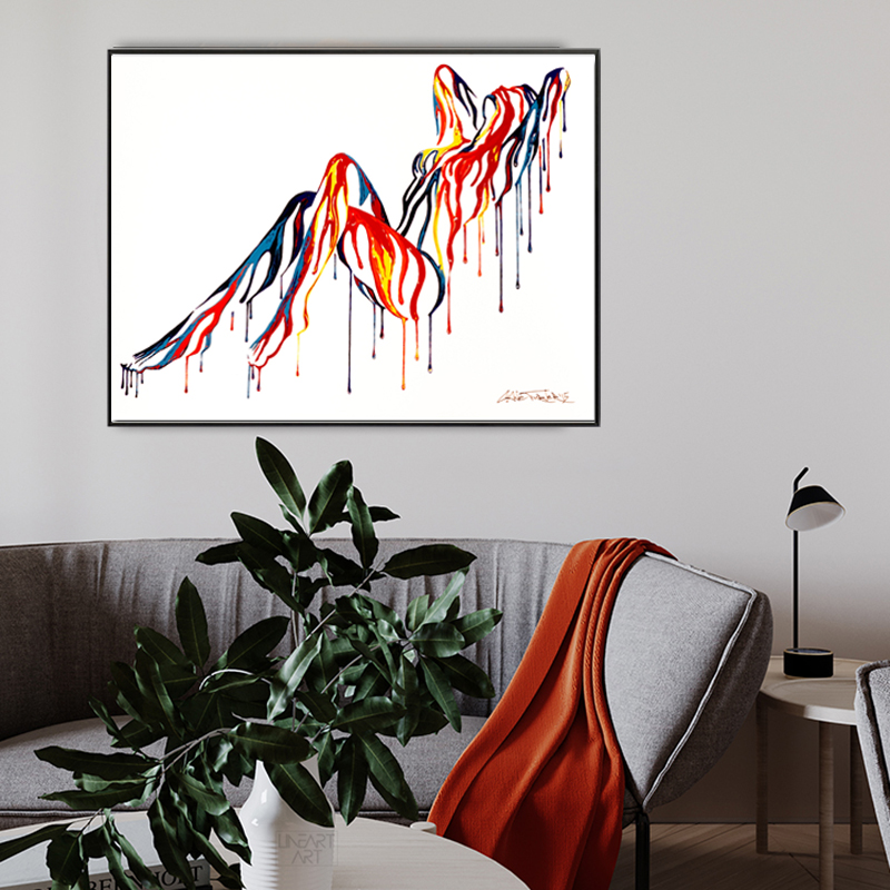 Pop Art Sexy Nude Body Colorful Canvas Painting Wall Art Pictures for Living Room Abstract Art Posters and Prints
