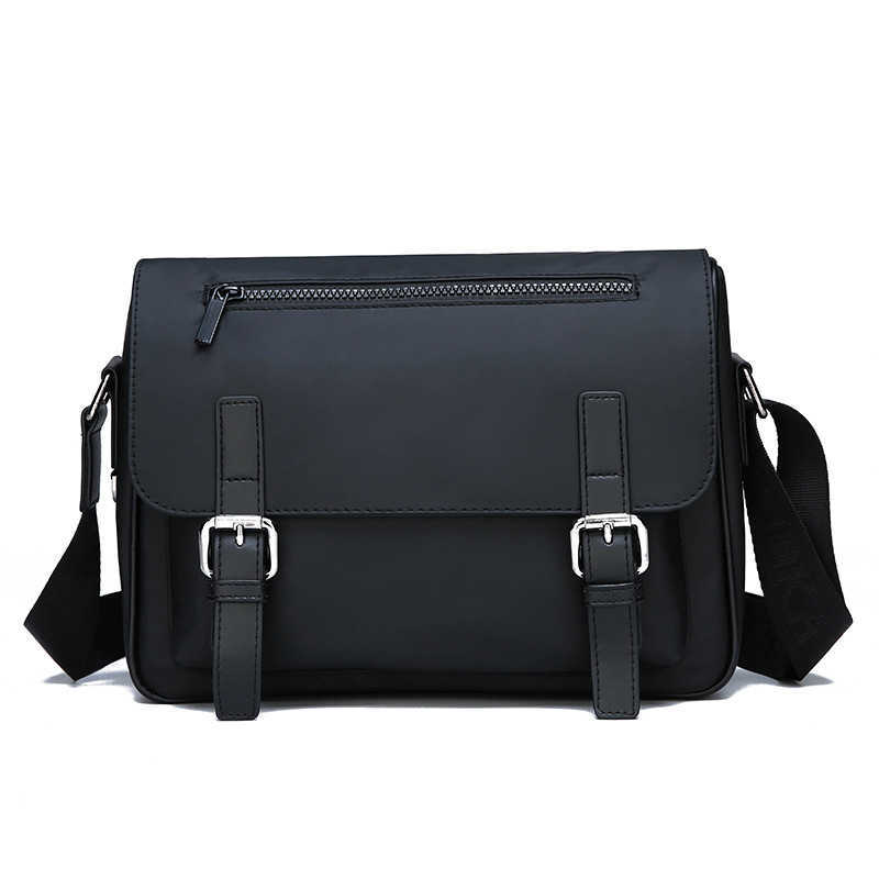 Water Repellent Nylon Business Shoulder Bag For Men Travel Multi-layer Document Bag Large Capacity Laptop Briefcases XA550F 210809