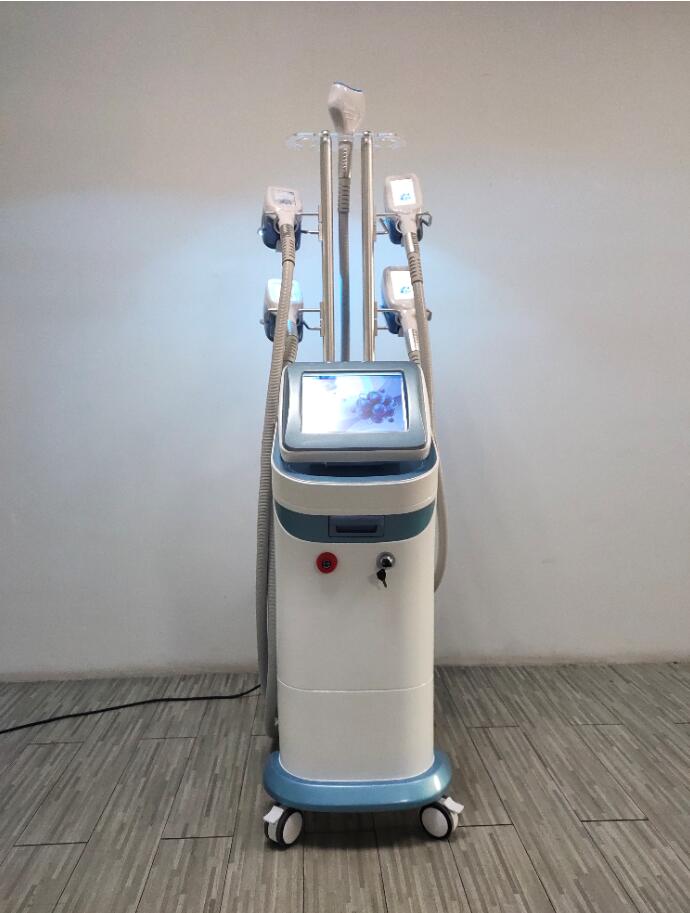 360° Multifunction Cryo freeze slimming fat reduce 5 handles working together Cryolipolysis+Cavitation+RF+ lipolaser Ultracavitation double chin remov