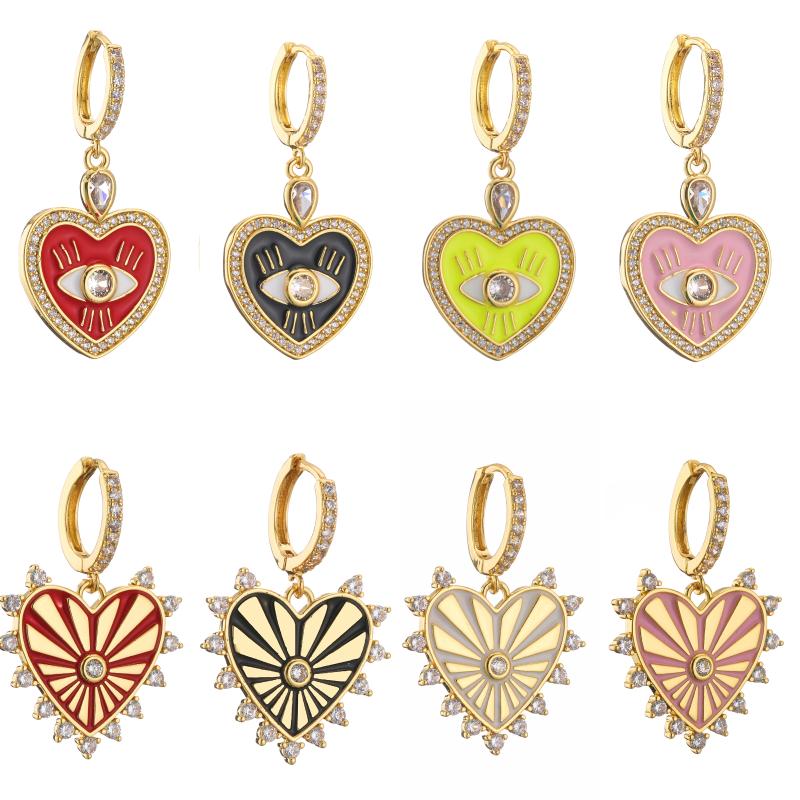 Hoop & Huggie HECHENG,1 Pair,Heart Dangle Earrings For Women Girls Colorful Crystals Drop ,Fine Jewelry Wholesale, Golden;silver
Hoop & Huggie HECHENG,1 Pair,Heart Dangle Earrings For Women Girls Colorful Crystals Drop ,Fine Jewelry Wholesale, Golden;silver