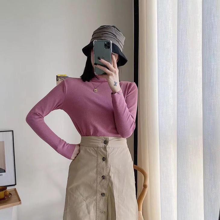 Women's Sweaters 2021 Yang Ion Warm Clothes Women Semi-high Collar De Velvet Elastic Knitted Bottom Shirt Fever 
Women's Sweaters 2021 Yang Ion Warm Clothes Women Semi-high Collar De Velvet Elastic Knitted Bottom Shirt Fever