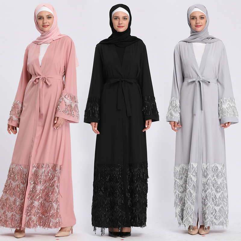 Kaftan Abaya Sequined Muslim Hijab Dress Jilbab Qatar Oman Robe Dubai Caftan Marocain Abayas For Women Turkish Islamic Clothing
Kaftan Abaya Sequined Muslim Hijab Dress Jilbab Qatar Oman Robe Dubai Caftan Marocain Abayas For Women Turkish Islamic Clothing