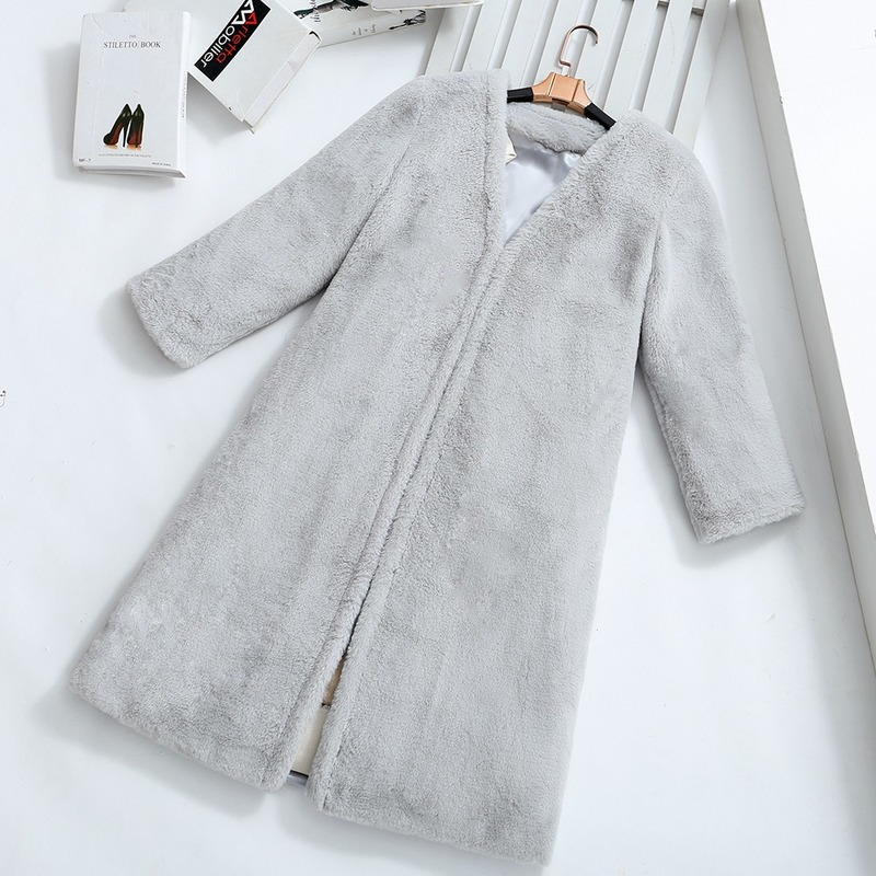 2018 Japan and South Korea Autumn and Winter Imitation Fur Small Rabbit Fur Coat Indoor Over Knee Leisure Fashion Warm Plush Windbreaker, Black
2018 Japan and South Korea Autumn and Winter Imitation Fur Small Rabbit Fur Coat Indoor Over Knee Leisure Fashion Warm Plush Windbreaker, Black