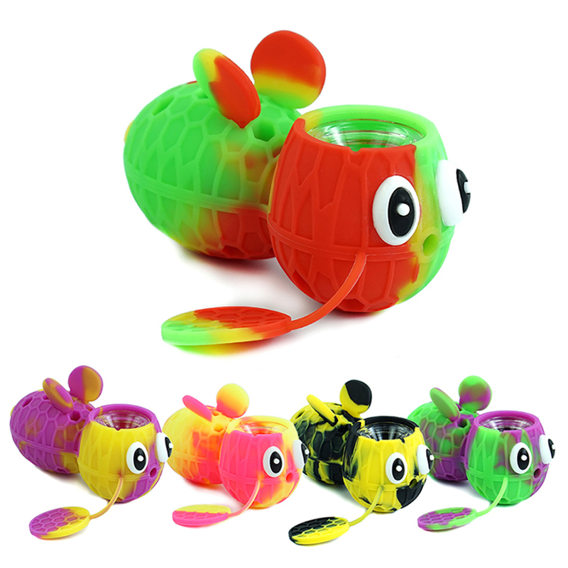 Silicone Pipe hand smoking accessories honeybee water pipes Colorful Bong Food-grade silica gel
Silicone Pipe hand smoking accessories honeybee water pipes Colorful Bong Food-grade silica gel