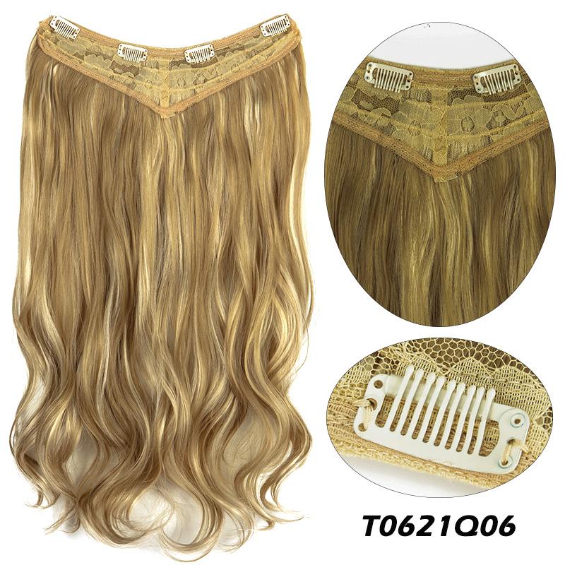 Synthetic Wigs 5 Clip In Hair 22" One Piece Full Head 150g Clips Hairpieces Curly Long cosplay women wigs