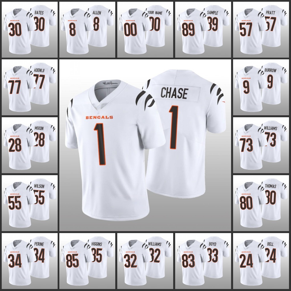 CincinnatiBengalsMen Women Youth #34 Samaje Perine 9 Joe Burrow 85 Tee Higgins 28 Joe Mixon 73 Jonah Williams Custom 2021 White Vapor Limited Jersey
CincinnatiBengalsMen Women Youth #34 Samaje Perine 9 Joe Burrow 85 Tee Higgins 28 Joe Mixon 73 Jonah Williams Custom 2021 White Vapor Limited Jersey