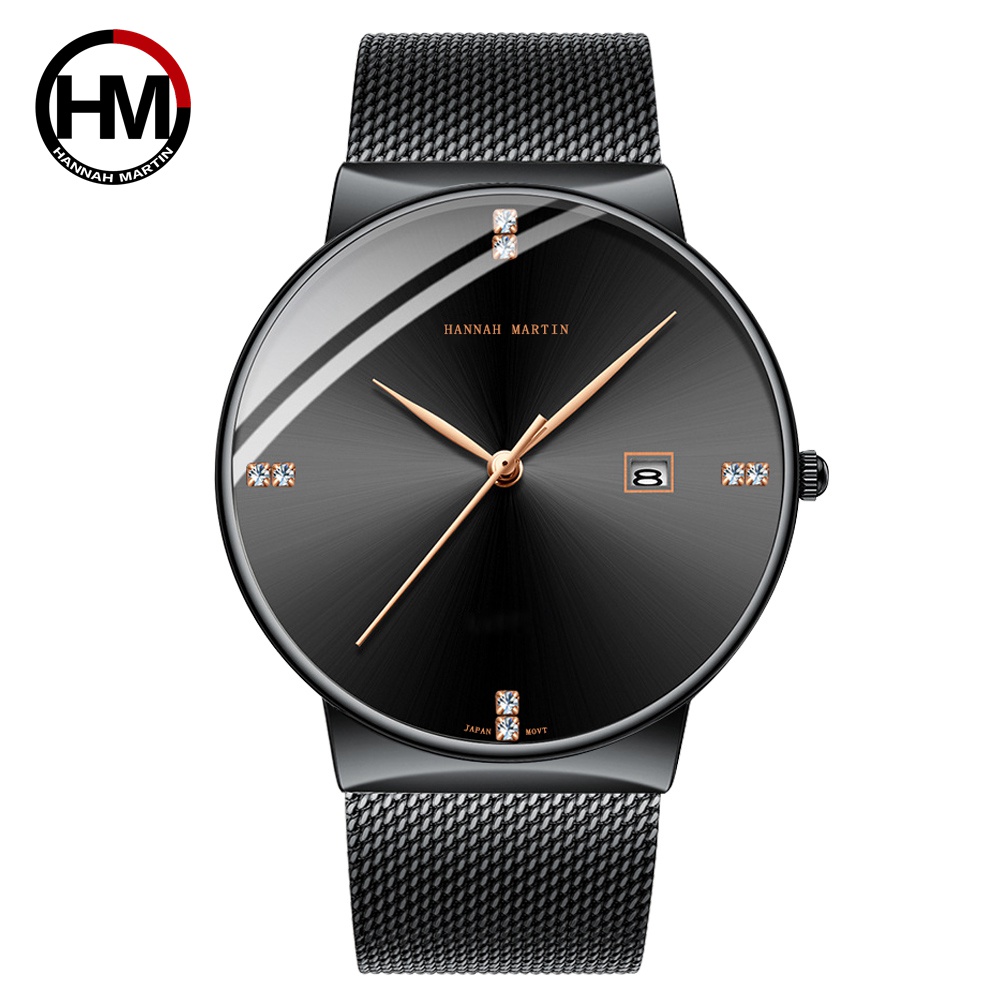

Men Watch Stainless Steel Classical Business Waterproof Top Brand luxury Quartz Movement Wristwatches Calendar relogio masculinog, Hm-901-b-wyy
