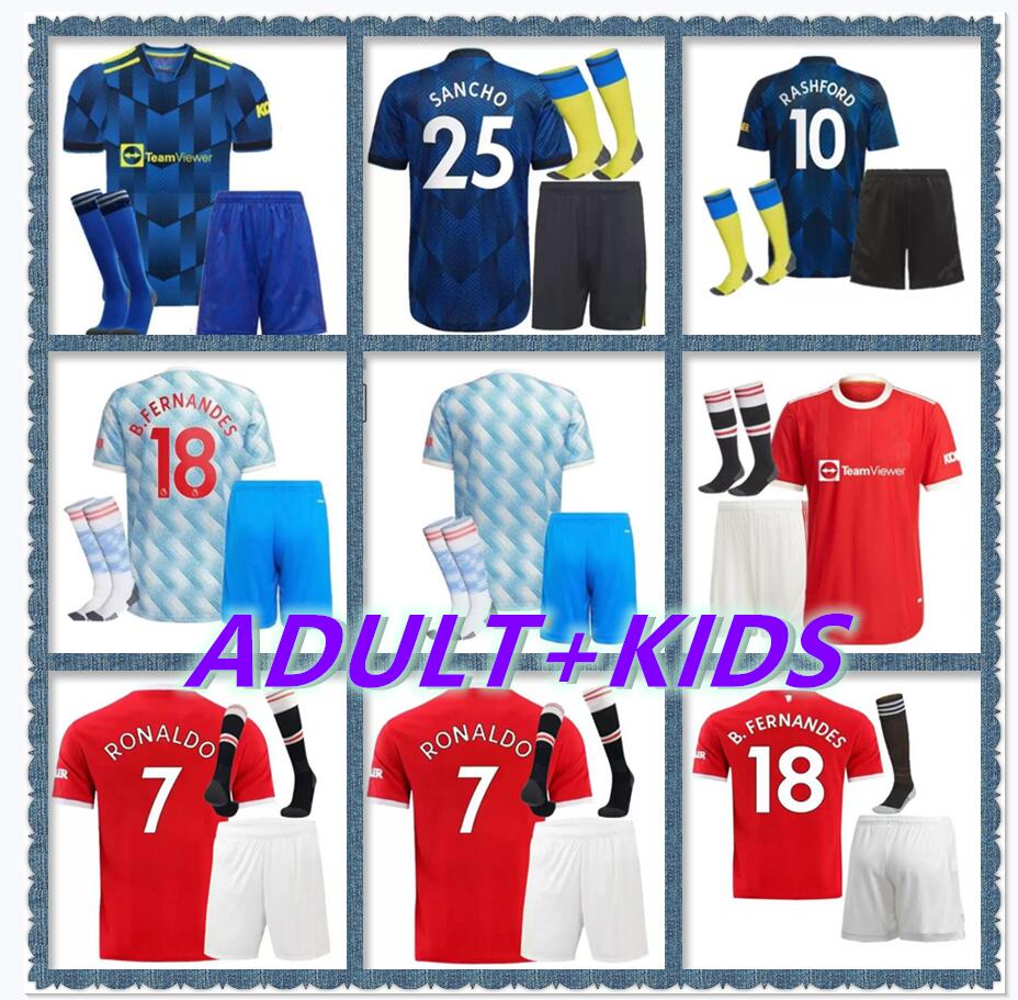 Soccer Jerseys Men Adult Kids Full Set Uniform Ronaldo Man Shorts Socks 21 22 kits SANCHO FERNANDES POGBA Varane Utd 2021 2022 Football Shirts SHAW
Soccer Jerseys Men Adult Kids Full Set Uniform Ronaldo Man Shorts Socks 21 22 kits SANCHO FERNANDES POGBA Varane Utd 2021 2022 Football Shirts SHAW