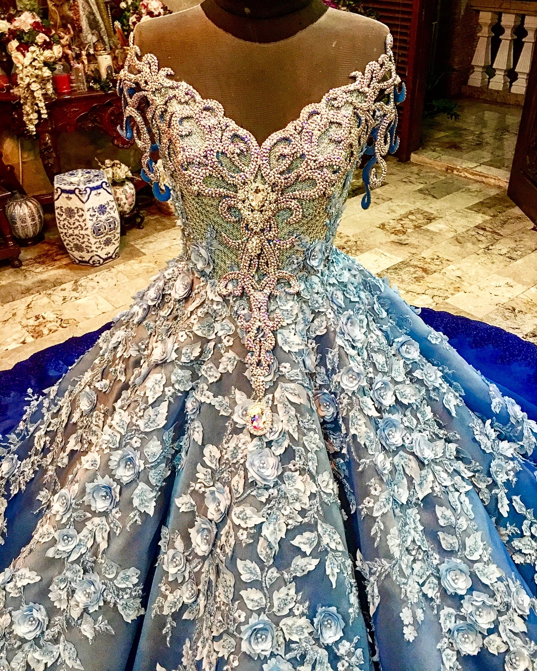 Luxury Gradient Color Quinceanera Dresses Scoop Neck Lace Applique Beaded Sweet 16 Prom Dress Puffy Skirt vestidos de 15 años