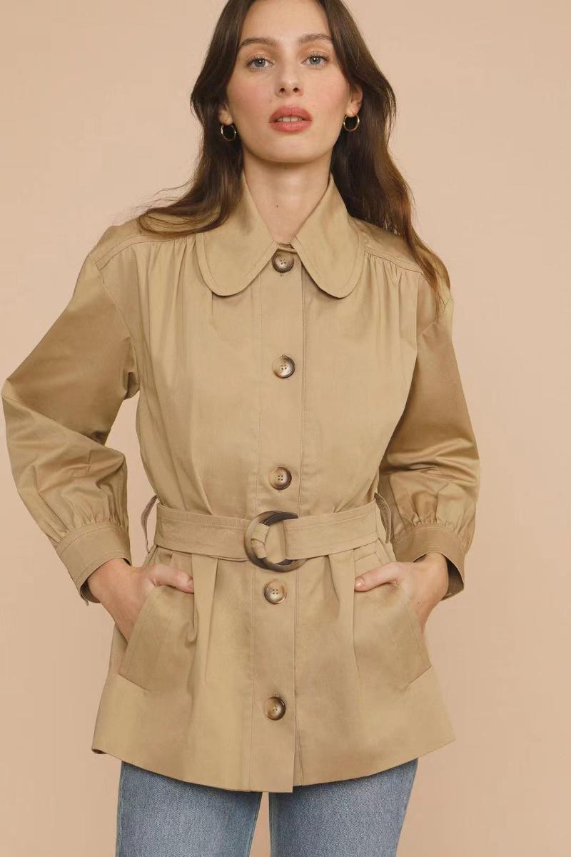 Women's Trench Coats Women Coat 2021 Autumn And Winter Product French Simple Lapel Tie Short Windbreaker Jacket 100% Cotton, Tan;black
Women's Trench Coats Women Coat 2021 Autumn And Winter Product French Simple Lapel Tie Short Windbreaker Jacket 100% Cotton, Tan;black