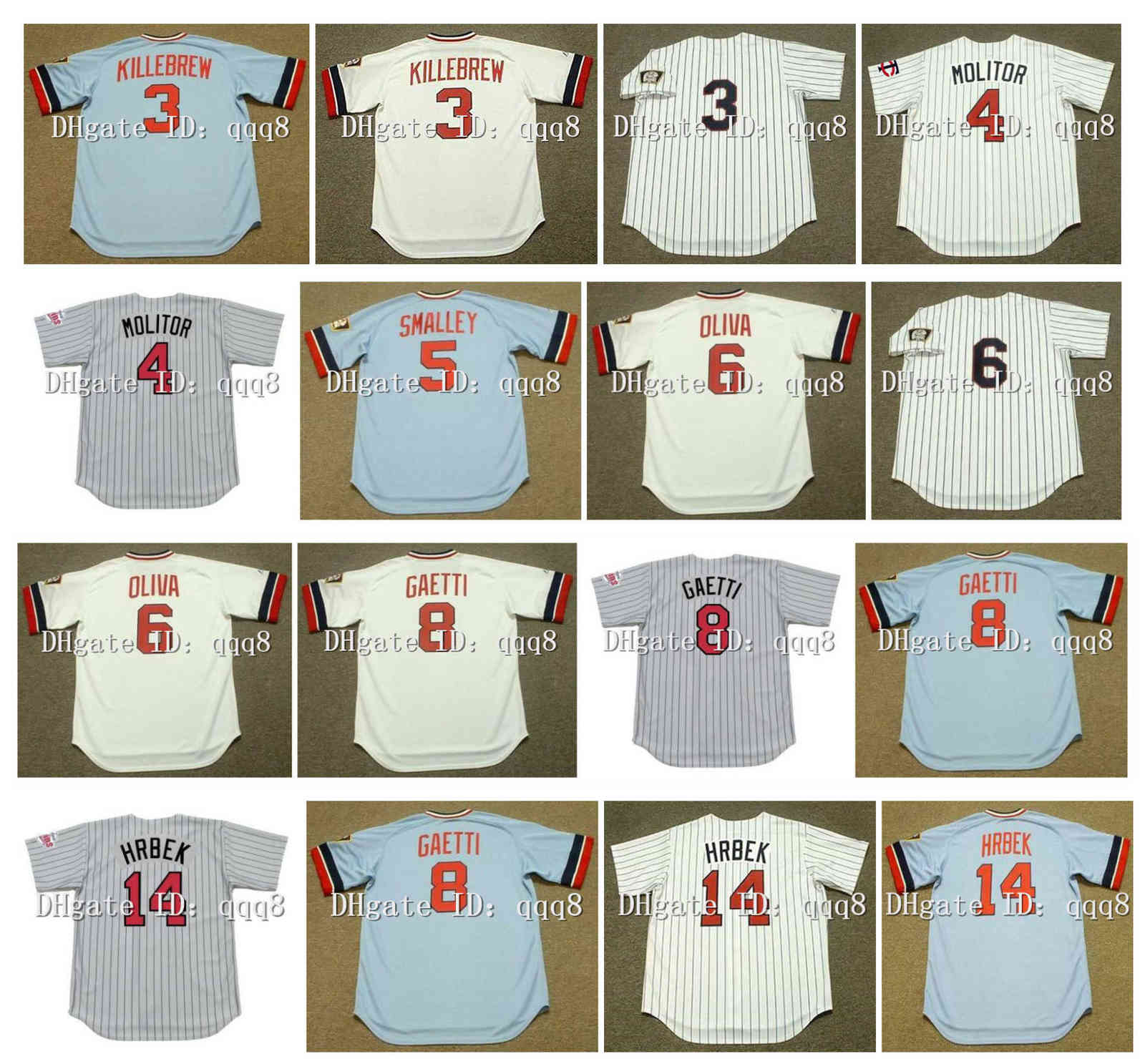 1974 Vintage 3 HARMON KILLEBREW 4 PAUL MOLITOR 5 ROY SMALLEY 6 TONY OLIVA 8 GARY GAETTI 11 CHUCK KNOBLAUCH 14 KENT HRBEK White Blue Retro, As pic
1974 Vintage 3 HARMON KILLEBREW 4 PAUL MOLITOR 5 ROY SMALLEY 6 TONY OLIVA 8 GARY GAETTI 11 CHUCK KNOBLAUCH 14 KENT HRBEK White Blue Retro, As pic