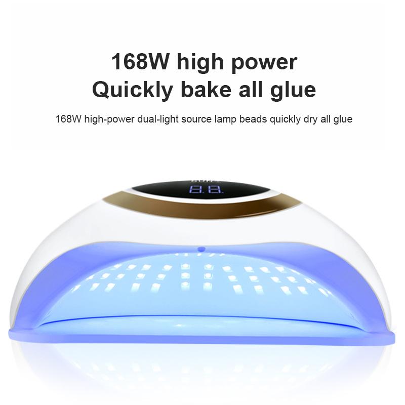 Nail Dryers 168W Lamp LED Potherapy Machine Quick-drying Hands Tools