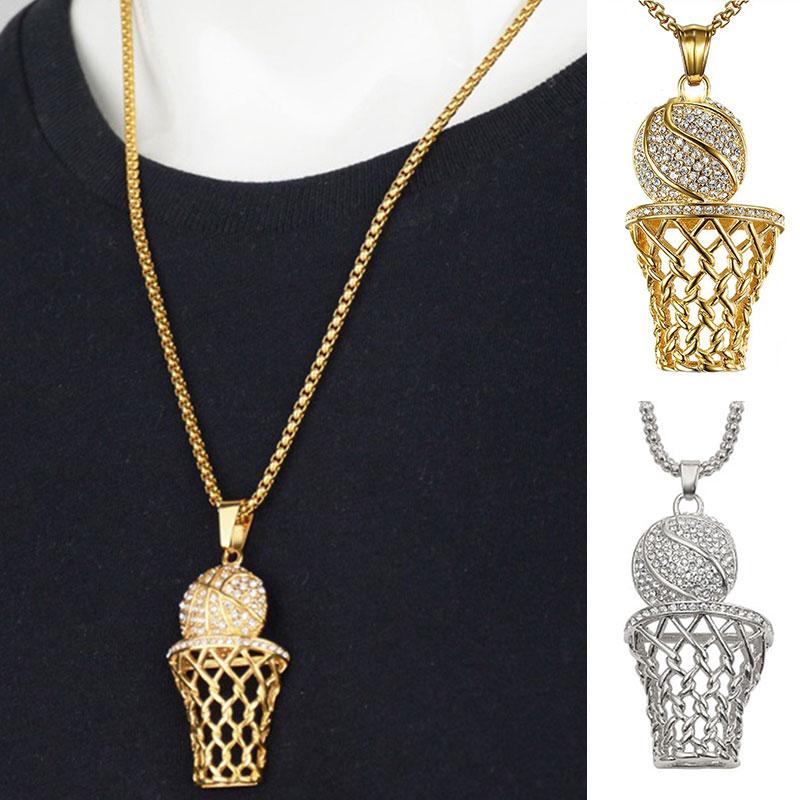 Chains Street Basketball Lovers Exaggerated Punk Basket Ball Pendant Necklaces For Men Sport Hip Hop Chain Crystal Necklace Jewelry, Silver
Chains Street Basketball Lovers Exaggerated Punk Basket Ball Pendant Necklaces For Men Sport Hip Hop Chain Crystal Necklace Jewelry, Silver