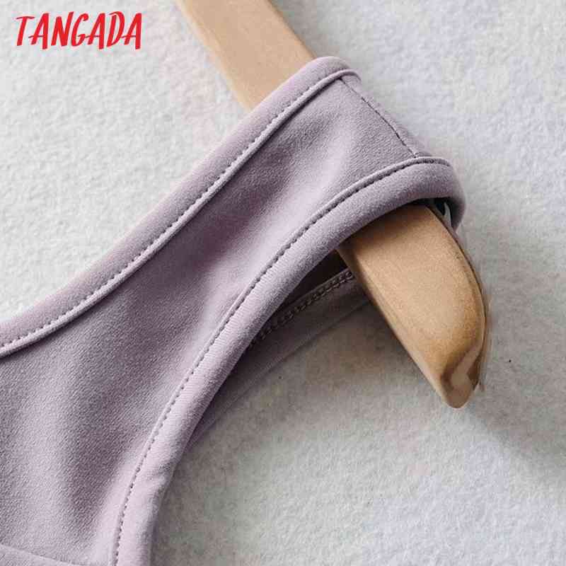 Summer Women Solid Cotton Crop Tank Top Sleeveless Backless Female Tops 2T2 210416