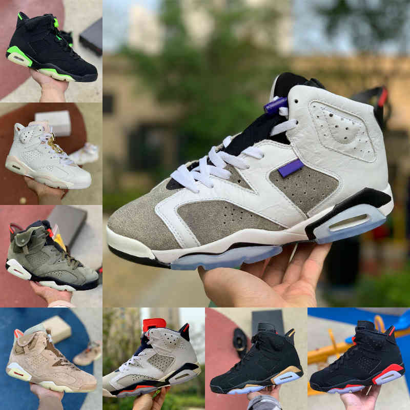 Top Quality Electric Green 6 6s Mens Basketball Shoes Tinker Black Travis Scotts Electric Green British Khaki 3m Reflective Infrared Trainer Sneakers
Top Quality Electric Green 6 6s Mens Basketball Shoes Tinker Black Travis Scotts Electric Green British Khaki 3m Reflective Infrared Trainer Sneakers