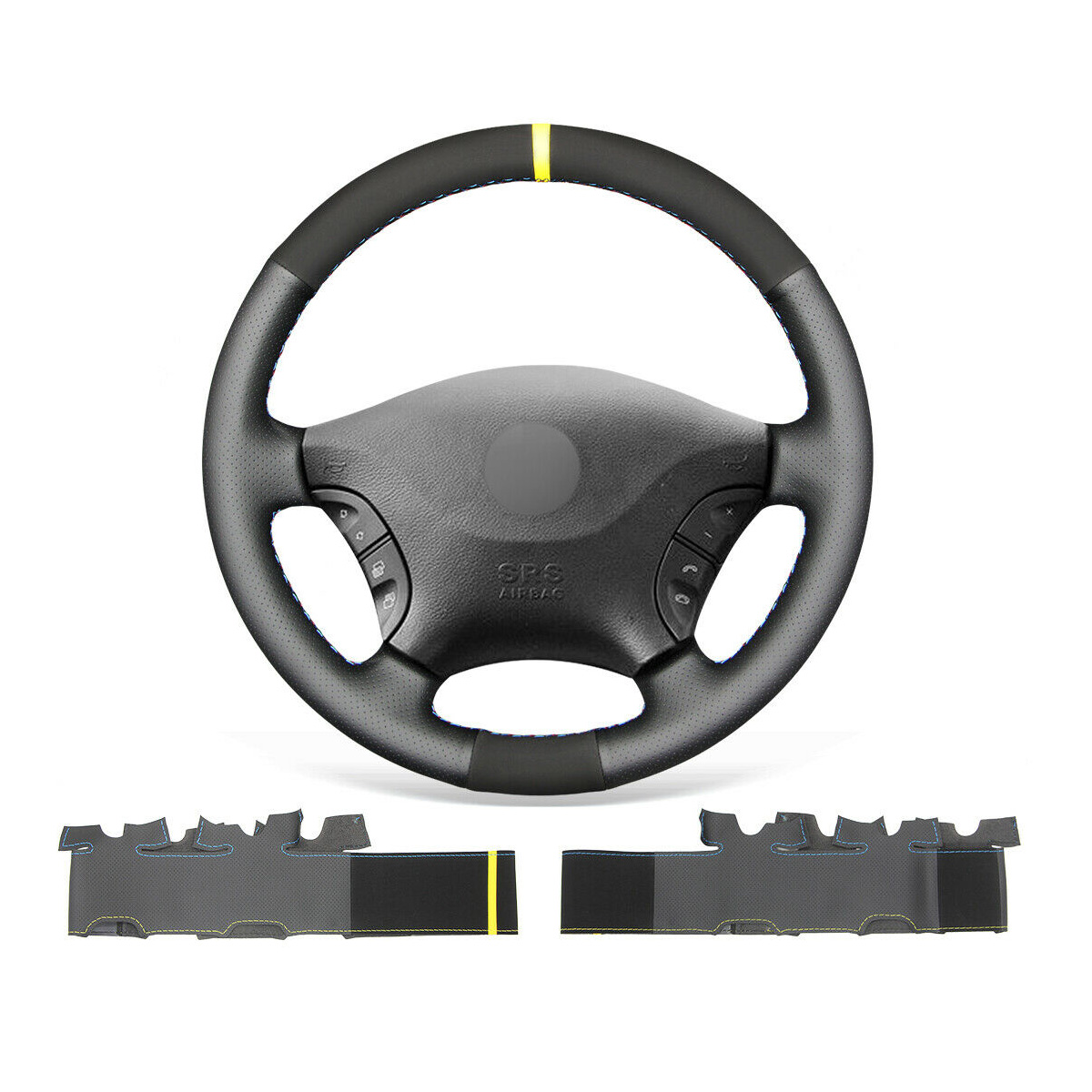 DIY Custom Hand Stitched Black Suede Steering Wheel Cover For Mercedes Benz W639 Viano 2006-2011 / Vito 2010-2015
DIY Custom Hand Stitched Black Suede Steering Wheel Cover For Mercedes Benz W639 Viano 2006-2011 / Vito 2010-2015