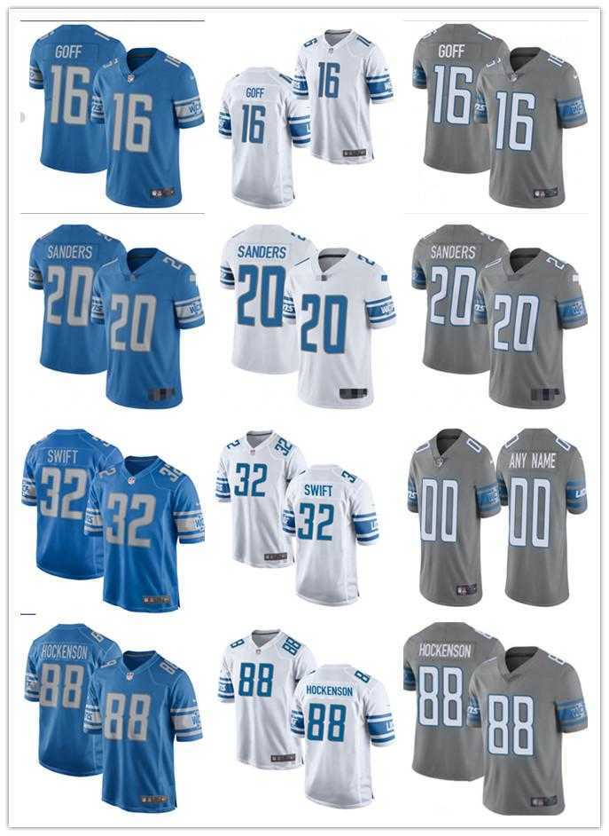 Men Women Youth DetroitLions16 Jared Goff 88 T.J. Hockenson 20 Barry Sanders 58 Penei Sewell 32 D'Andre Swift Football Jers, Beige
Men Women Youth DetroitLions16 Jared Goff 88 T.J. Hockenson 20 Barry Sanders 58 Penei Sewell 32 D'Andre Swift Football Jers, Beige