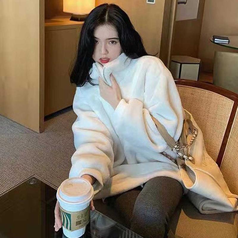 Women's Hoodies & Sweatshirts Women Fleece Autumn Female Stand Collar Long Sleeve Zip Up Loose Coats Outwear WDC9416, Black
Women's Hoodies & Sweatshirts Women Fleece Autumn Female Stand Collar Long Sleeve Zip Up Loose Coats Outwear WDC9416, Black