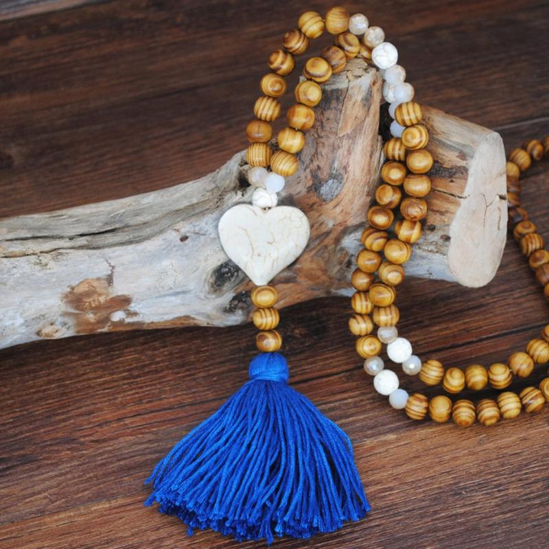 Pendant Necklaces Bohemian Wood Bead Long Chain Necklace With Ethnic Natural Stone Red Round Heart Jewelry
Pendant Necklaces Bohemian Wood Bead Long Chain Necklace With Ethnic Natural Stone Red Round Heart Jewelry