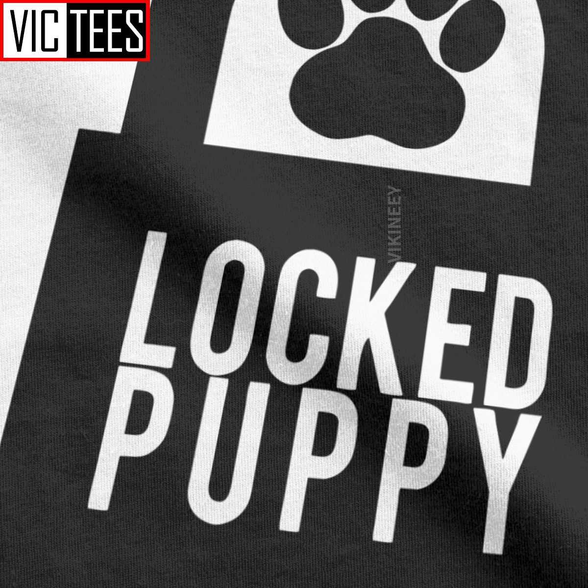 Men's T-Shirt Locked Puppy BDSM Cotton Dominant Submissive Slave Play Submission Master Sexy Sub T Shirt 210629