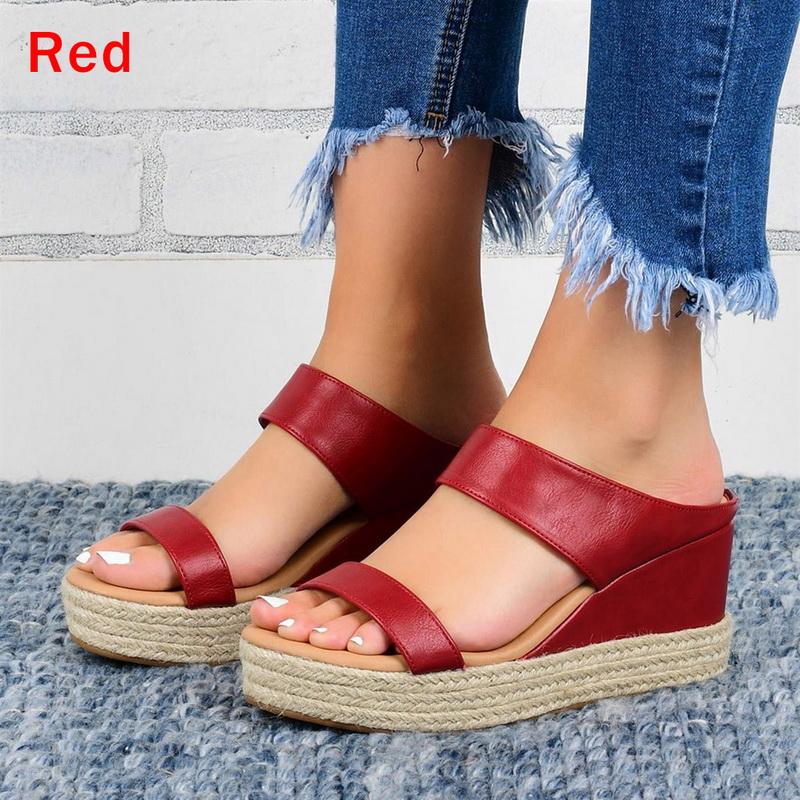 Shoes Summer Comfortable Women Wedges Sandals Platform Casual Non-Slip Roman Women's Beach Soft Female Loafers