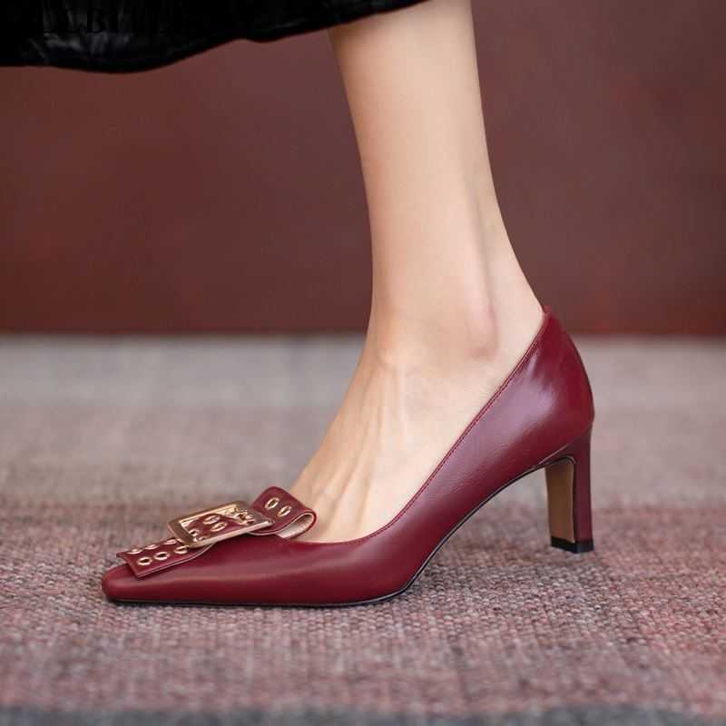 ALLBITEFO high quality genuine leather buckle brand high heel shoes thick heels alons hauts femme women heels shoes women shoes 210611, As picture
ALLBITEFO high quality genuine leather buckle brand high heel shoes thick heels alons hauts femme women heels shoes women shoes 210611, As picture