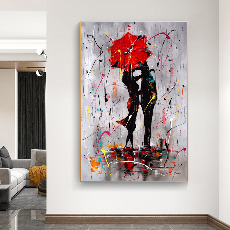 Graffiti Posters And Prints Love Kiss Pictures Canvas Paintings Modern Wall Art For Living Room Decoration No Frame