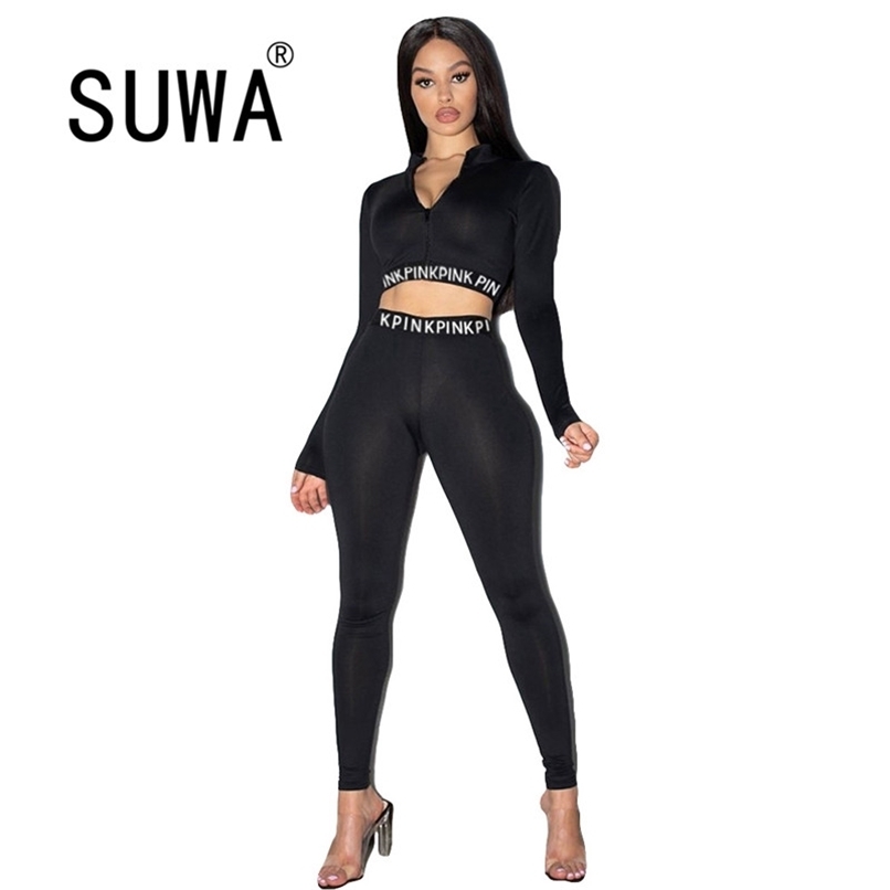Black White Letter Printed Loungewear Women Sets Clothes Long Sleeve Crop Top Tunic Sports High Waist Pants Sexy Fitness Wear 210525
Black White Letter Printed Loungewear Women Sets Clothes Long Sleeve Crop Top Tunic Sports High Waist Pants Sexy Fitness Wear 210525