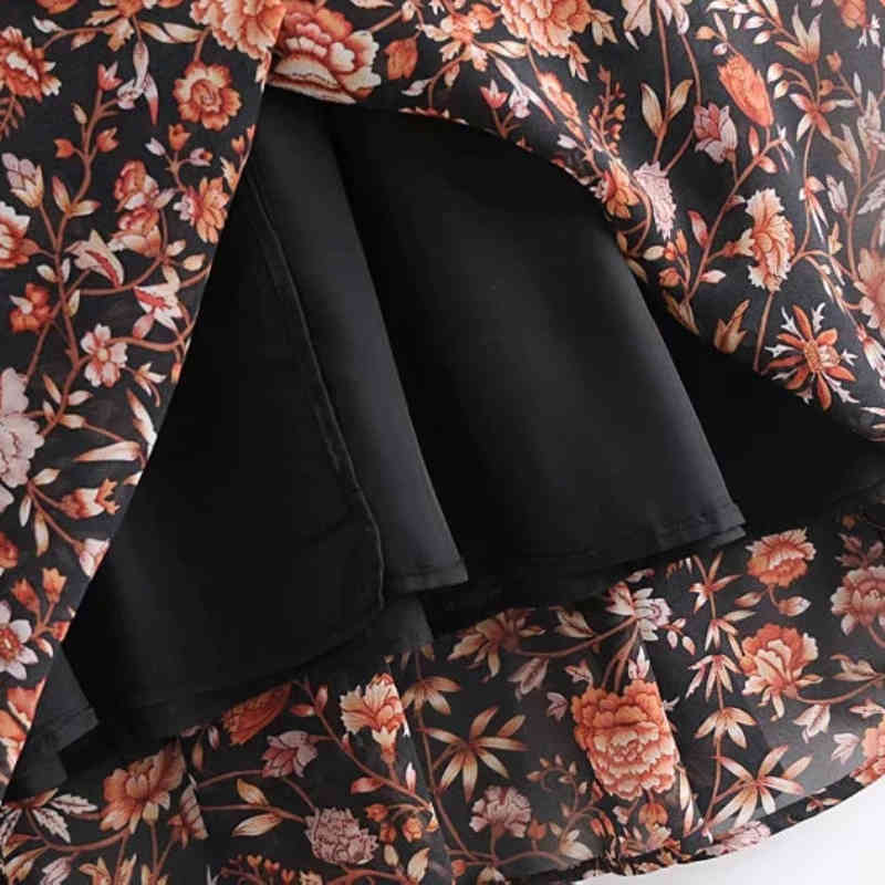 Casual Woman Slim Printed V Neck Chiffon Long Dress Spring Fashion Ladies Vacation es Female Elegant Draped 210515