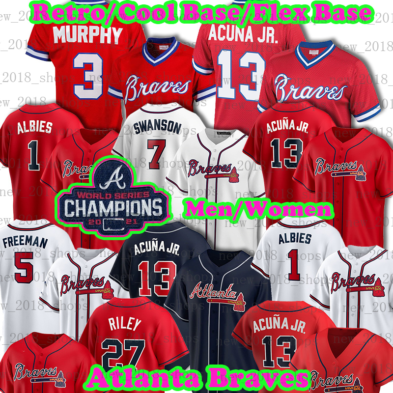 Freddie Freeman Ronald Acuna Jr Brave 2021 World Series Champions Baseball Jersey Atlanta Austin Riley Ozzie Albies Dansby Swanson Max Fried Travis Jorge Soler, Custom flex base men jersey
Freddie Freeman Ronald Acuna Jr Brave 2021 World Series Champions Baseball Jersey Atlanta Austin Riley Ozzie Albies Dansby Swanson Max Fried Travis Jorge Soler, Custom flex base men jersey