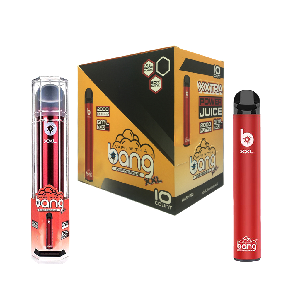 2021 disposable electronic cigarette device bang xxl 2000 puffs kit vape pen 6ml pods vapes e-cigarettes vaporizer pens 12 colors 800 mah in
2021 disposable electronic cigarette device bang xxl 2000 puffs kit vape pen 6ml pods vapes e-cigarettes vaporizer pens 12 colors 800 mah in
