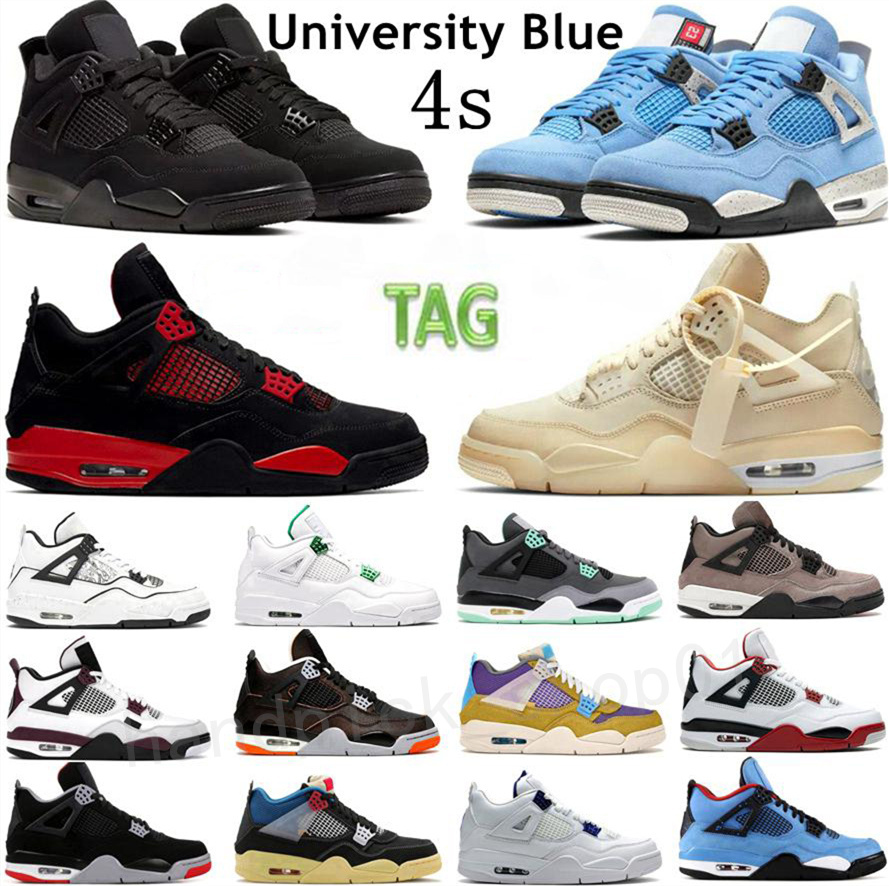 2022 High quality 4 4s basketball shoes University Blue Black Cat Lightning Mens Sneakers Thunder pure money metallic purple White Cement women outdoor trainers, Box
2022 High quality 4 4s basketball shoes University Blue Black Cat Lightning Mens Sneakers Thunder pure money metallic purple White Cement women outdoor trainers, Box