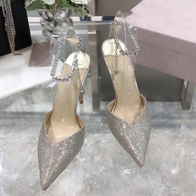 Dress Shoes Luxury Unique Crystal Women Point Toe Lady Pumps Twinkling Design High Heels 8.5cm Casual Solid Female, No.4 
Dress Shoes Luxury Unique Crystal Women Point Toe Lady Pumps Twinkling Design High Heels 8.5cm Casual Solid Female, No.4