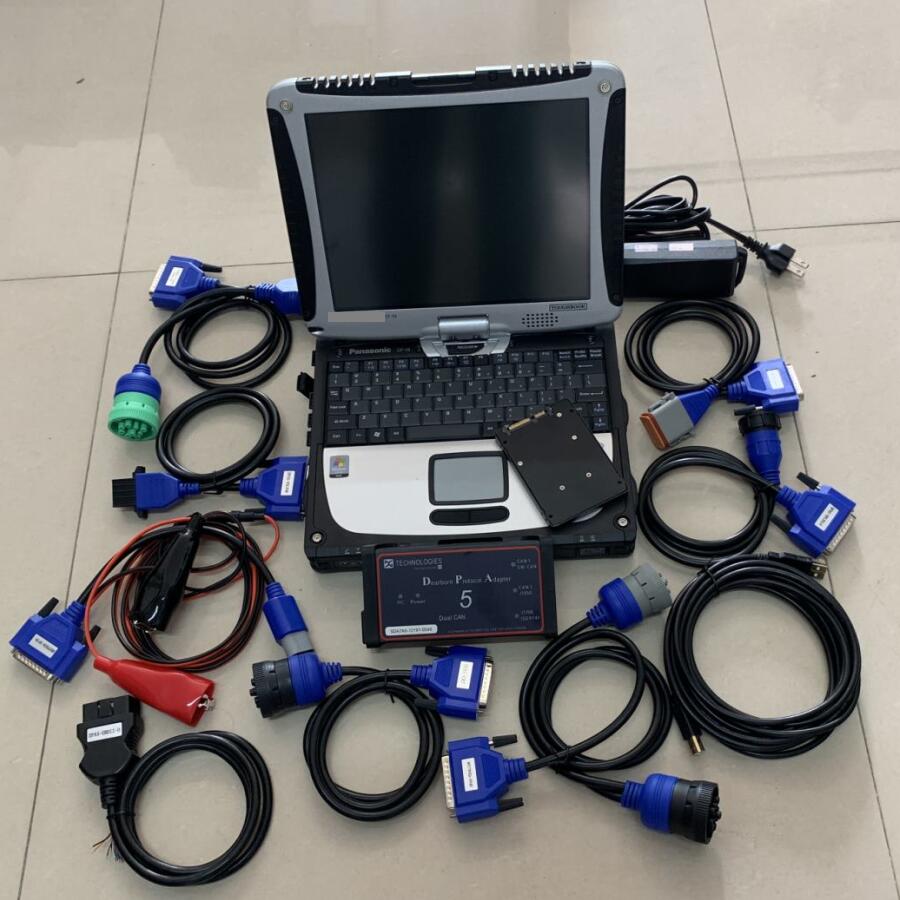 Diagnostic Tools DPA5 Dearborn Protocol Adapter 5 Heavy Duty Truck with CF19 I5 4G Toughbook Professional Scanner
