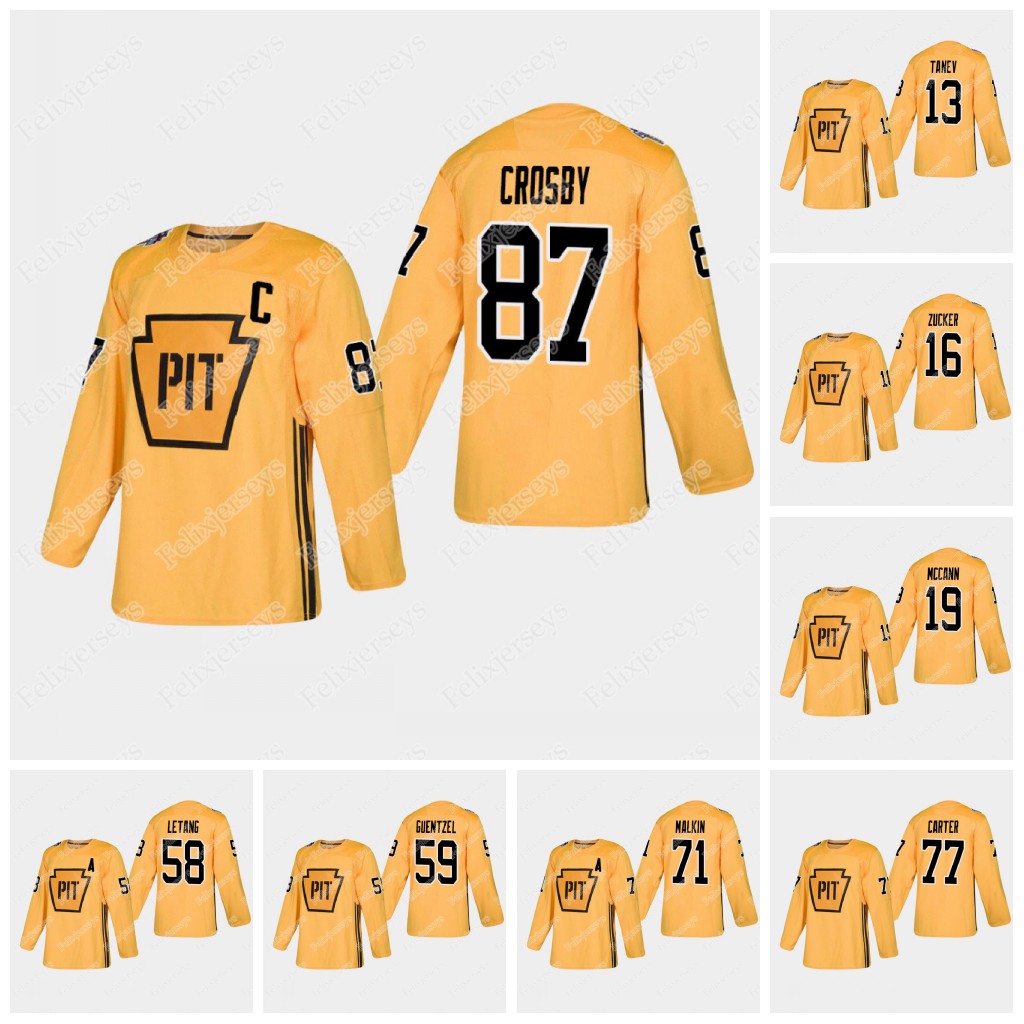 87 Sidney Crosby Pittsburgh Penguins Gold Practice Jersey 77 Jeff Carter Evgeni Malkin Kris Letang Jake Guentzel Jared McCann Jason Zucker Tanev Hockey, 59 jake guentzel
87 Sidney Crosby Pittsburgh Penguins Gold Practice Jersey 77 Jeff Carter Evgeni Malkin Kris Letang Jake Guentzel Jared McCann Jason Zucker Tanev Hockey, 59 jake guentzel