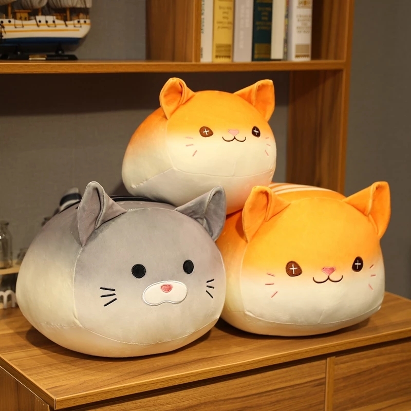 30/40cm Cute Cartoon Anime Bread Biscuit Cat Toy Pet Pillow Plush Animal Toy Doll Home Sofa Boy Girl Birthday Gift