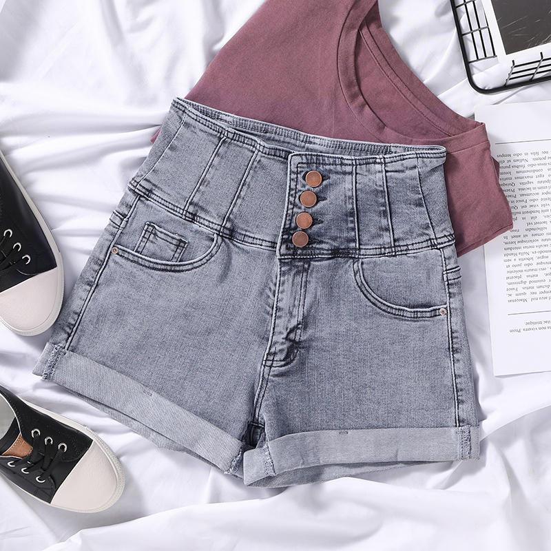 Vintage Denim Shorts Women Summer Loose High Waist Mini Female Casual Wide Leg Clothes Solid Q2498 Women's