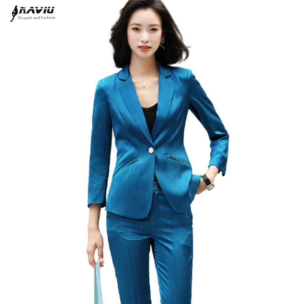 Autumn Professional Suit Women Fashion Blazer and pants Temperament Top High Quality Small Overalls 210604, Blue blazer
Autumn Professional Suit Women Fashion Blazer and pants Temperament Top High Quality Small Overalls 210604, Blue blazer