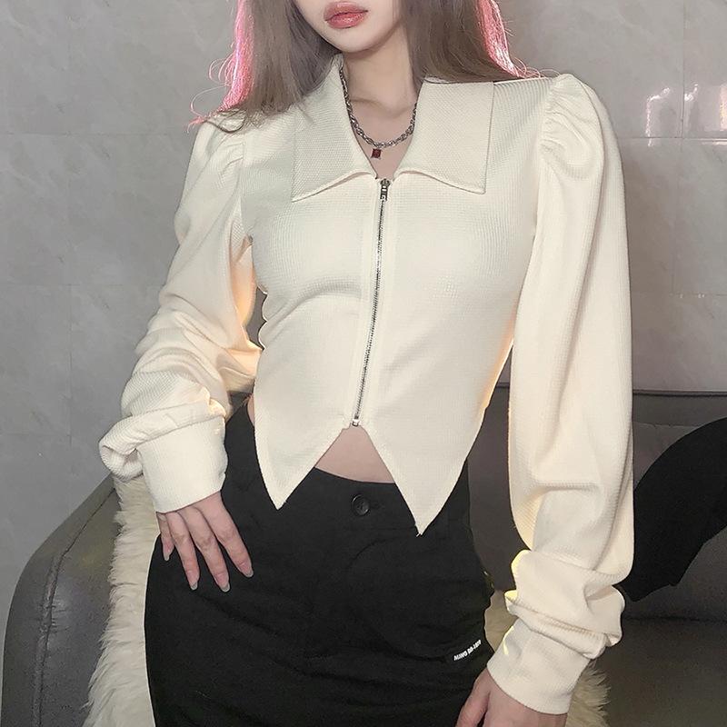 Women' Hoodies & Sweatshirts TMKZ Fall Crop Sweatshirt Solid Color Turn Down Collar Slim Short Long Sleeve Zipper Knitted Blouse Women Clot, Black
Women' Hoodies & Sweatshirts TMKZ Fall Crop Sweatshirt Solid Color Turn Down Collar Slim Short Long Sleeve Zipper Knitted Blouse Women Clot, Black