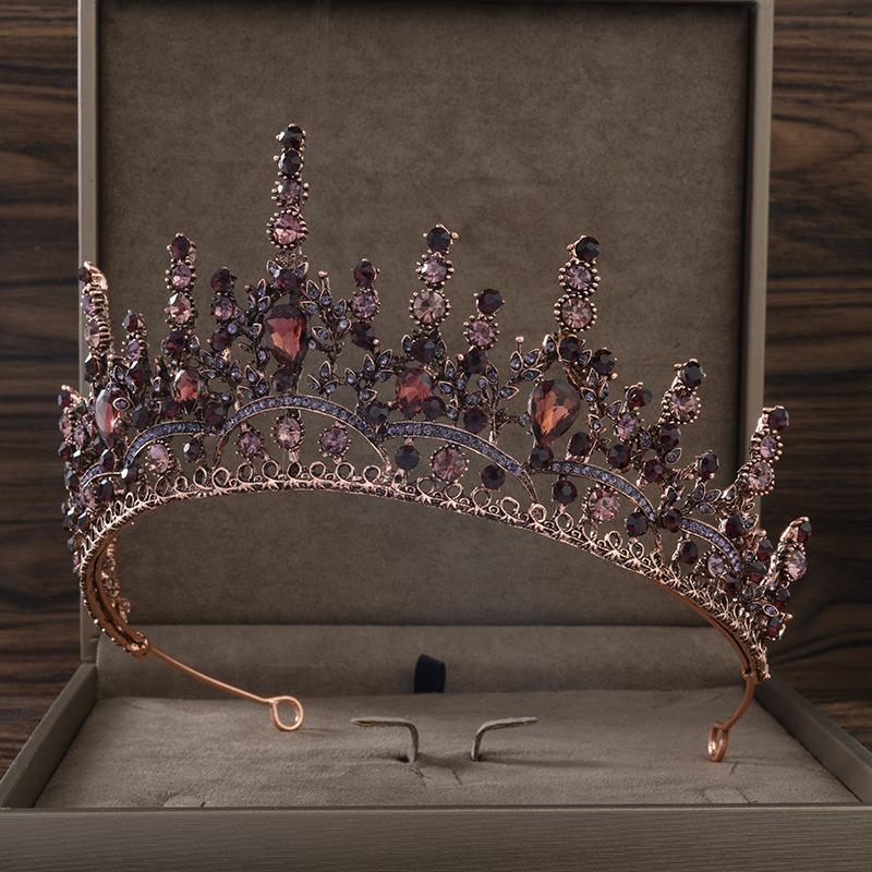 Hair Clips & Barrettes Baroque Vintage Gold Sparkling Purple Black Crystal Bridal Crowns Wedding Accessories Pageant Diadem Veil Tiaras Head
Hair Clips & Barrettes Baroque Vintage Gold Sparkling Purple Black Crystal Bridal Crowns Wedding Accessories Pageant Diadem Veil Tiaras Head