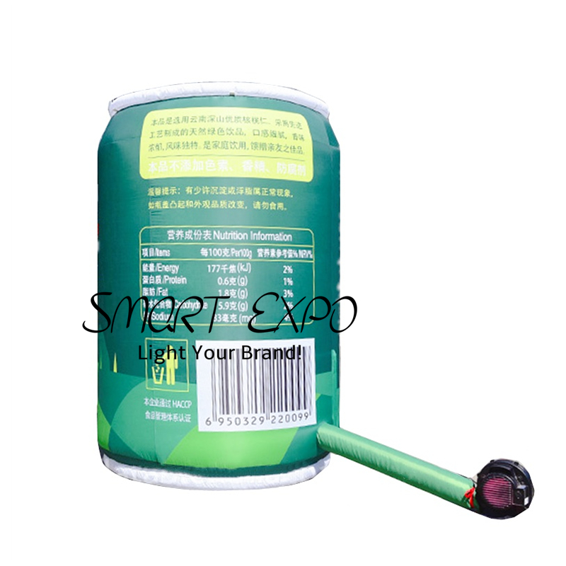 Advertising Inflatable Can Dia1.2x1.7m for Food Beverage Promotion with Custom Artwork Printing and Blower