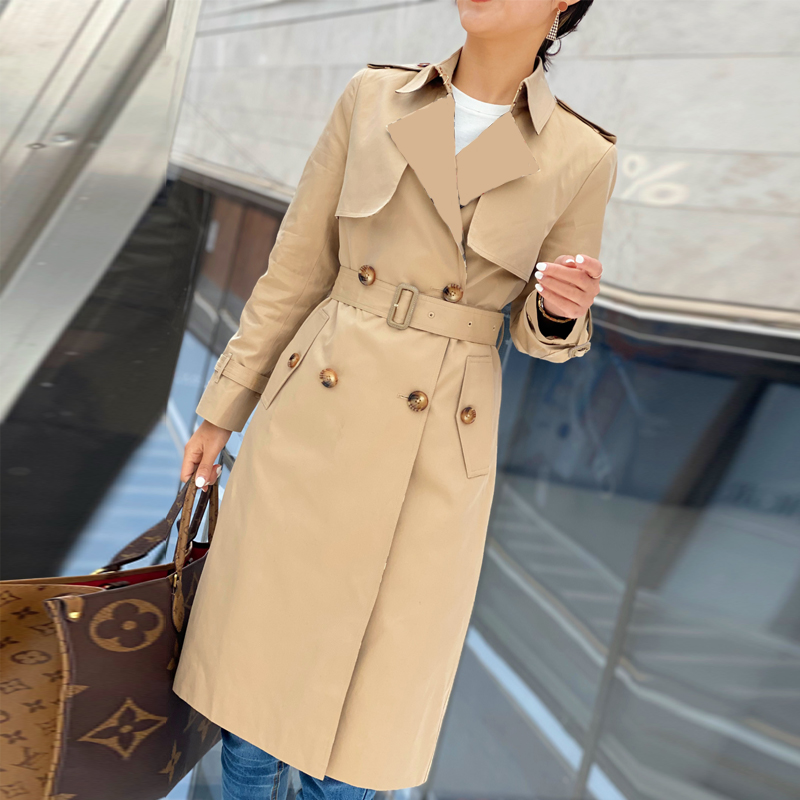 Women' Trench Coats Long classic Windbreaker Waterproof British New high-end English style autumn Winter Gabadian Solid color S15, Khaki
Women' Trench Coats Long classic Windbreaker Waterproof British New high-end English style autumn Winter Gabadian Solid color S15, Khaki